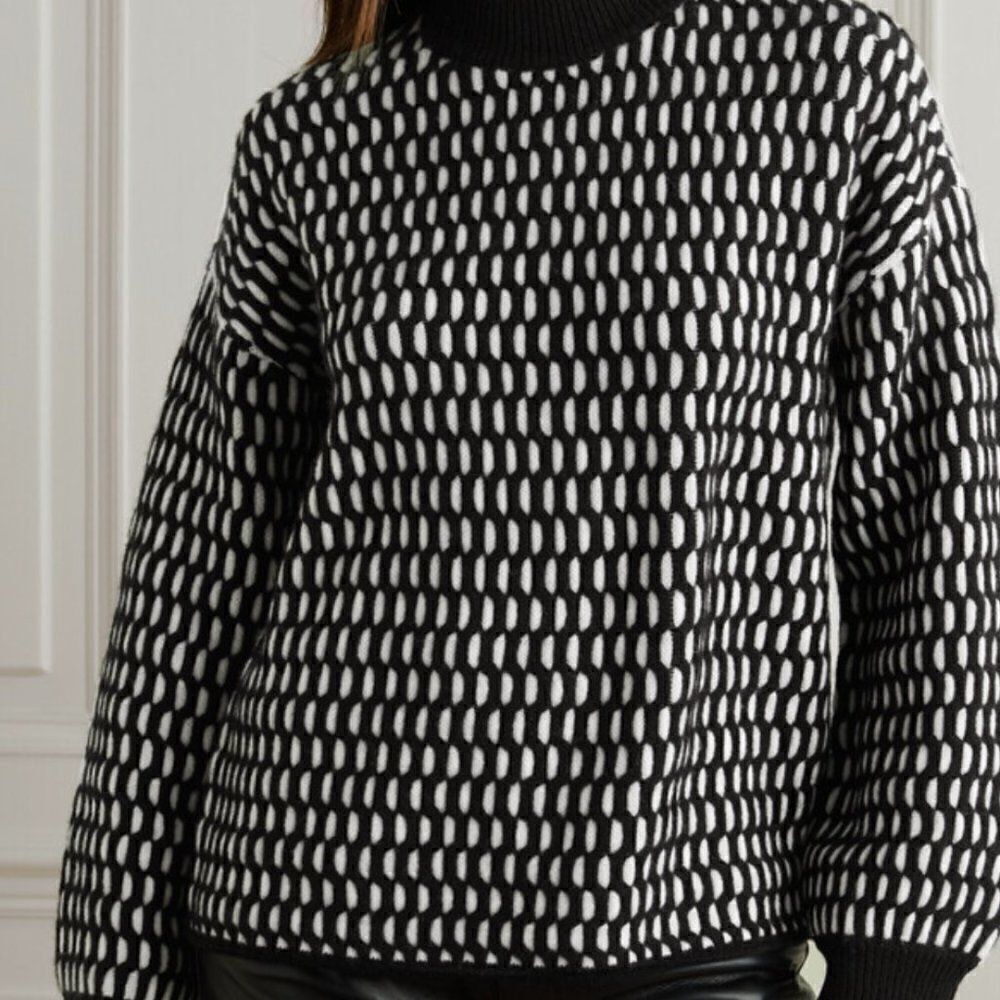 Theory Honeycomb-knit Cashmere Sweater  size Medium